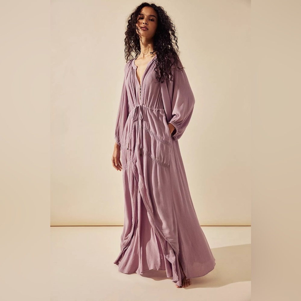 Free People Free-est Plenty Of Love Maxi Dress- Burnished lilac